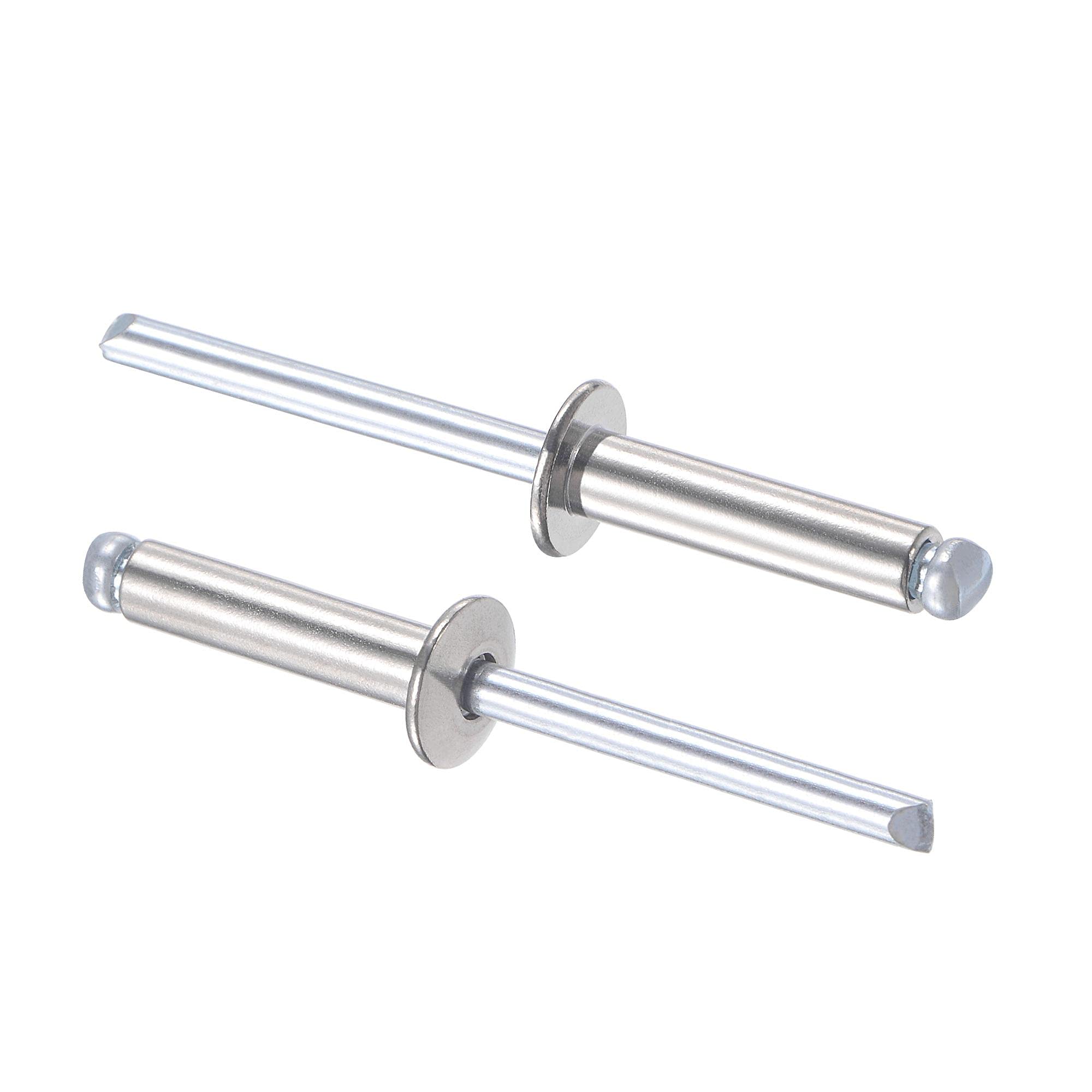 sourcing map Blind Rivets 304 Stainless Steel 5mm Diameter 20mm Grip Length Silver 100pcs