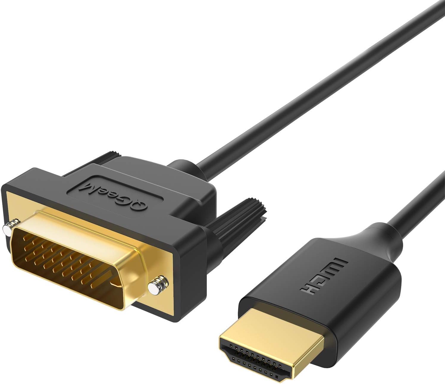 HDMI to DVI Adapter Cable 6FT, QGeeM Bi Directional 4K HDMI Cable Male to Male, Support 1080P for Raspberry Pi, Roku, Xbox One, Laptop, Graphics Card, Blue-ray, Nintendo Switch etc, DVI to HDMI Cable: Industrial & Scientific