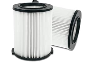 Ryvina VF4000 Replacement Filter Wet Dry Vacuum Cleaner Compatible with RIDGID Wet Dry 5-20 Gal, 6-9 Gal Husky Vacuum, CRAFTSMAN 17816 Shop Vacuum (2 Pack Filters)