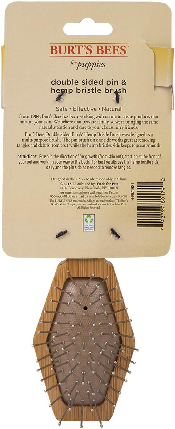 Burt's Bees Puppy Double Sided Pin & Bristle Brush