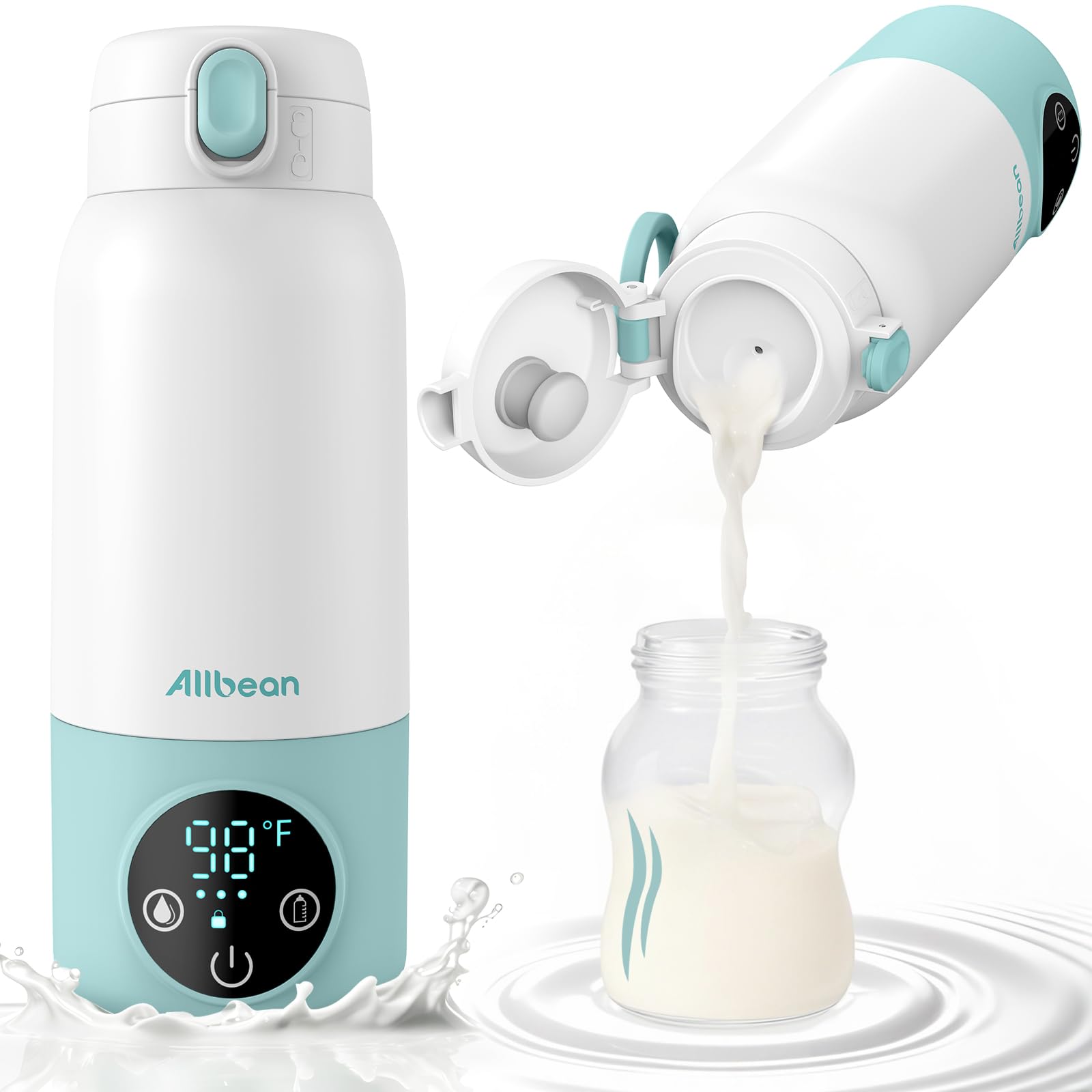 Photo 1 of Allbean Portable Bottle Warmer for Travel – 2025 Upgrade Dual Heating Modes for Breast Milk & Water, Milk Warmer for Baby with Fast Heating,17oz Large Capacity Suitable for Outdoor, Airplane, and Car