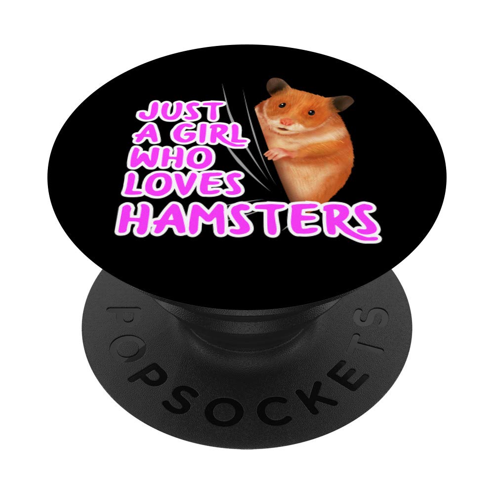 Just A Girl Who Loves Hamsters Clothes Women Gift Hamster PopSockets PopGrip: Swappable Grip for Phones & Tablets
