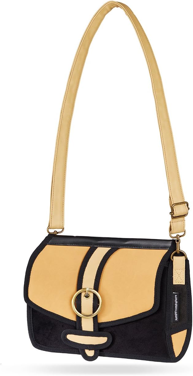 JumpFromPaper Black Travel Shoulder Bag, Bag for Men, Bag for Women, Cartoon Bag, jump from paper