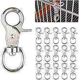 HOSUKKO 30PCS Trigger Snap Hooks,360 Degree Heavy Duty Snaps Swivel Lobster Clasps,Stainless Steel Swivel Claw Clips for Pet Cages,Dog Leash,Camera Straps,Snap Hook Purse