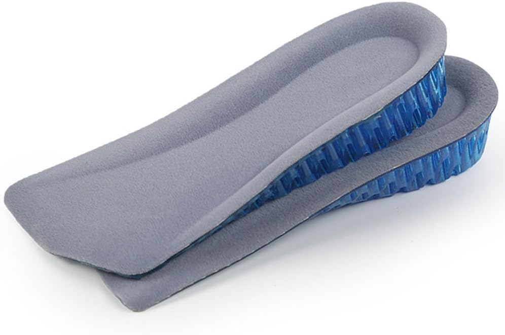 Healifty 3cm Heel Lift Inserts Silicone Height Increase Insole Invisible Height Increase Half Pads for Men Women (Sky Blue) - Image 4