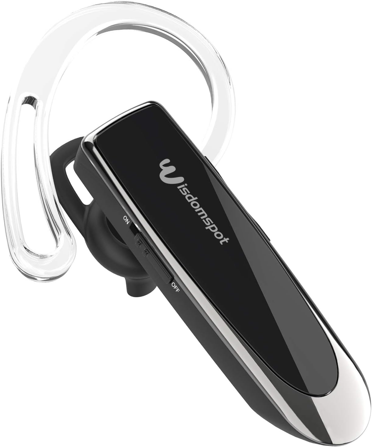 Bluetooth Headset, Handsfree Wireless Bluetooth Earpiece V4.1,24 Hours Talking Time Blueooth Headphones for Cell Phones, Business/Office/Driving (Black)