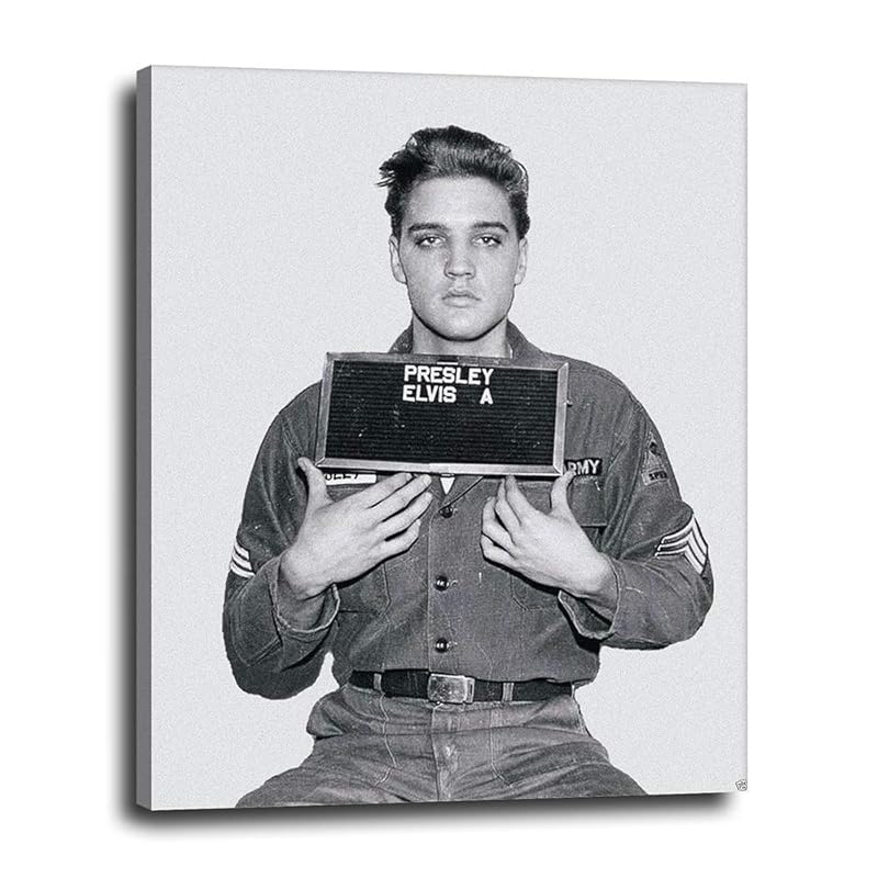 Elvis Presley Army Draft Photo on Canvas 16x20
