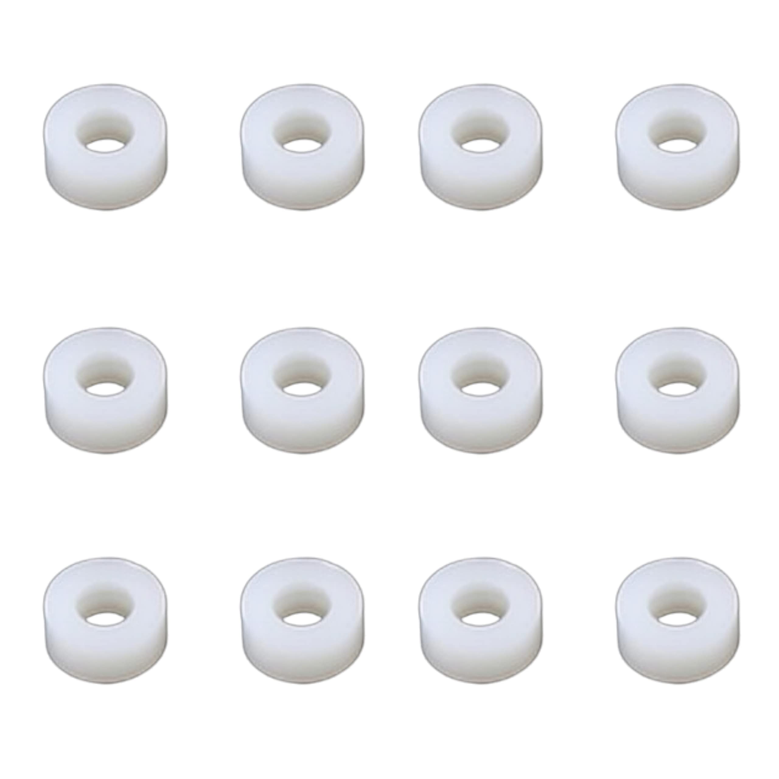 M10 x 3mm White Nylon SPACERS Plastic Standoff Washers Outside Diameter 15mm (Pack of 12) — image 1