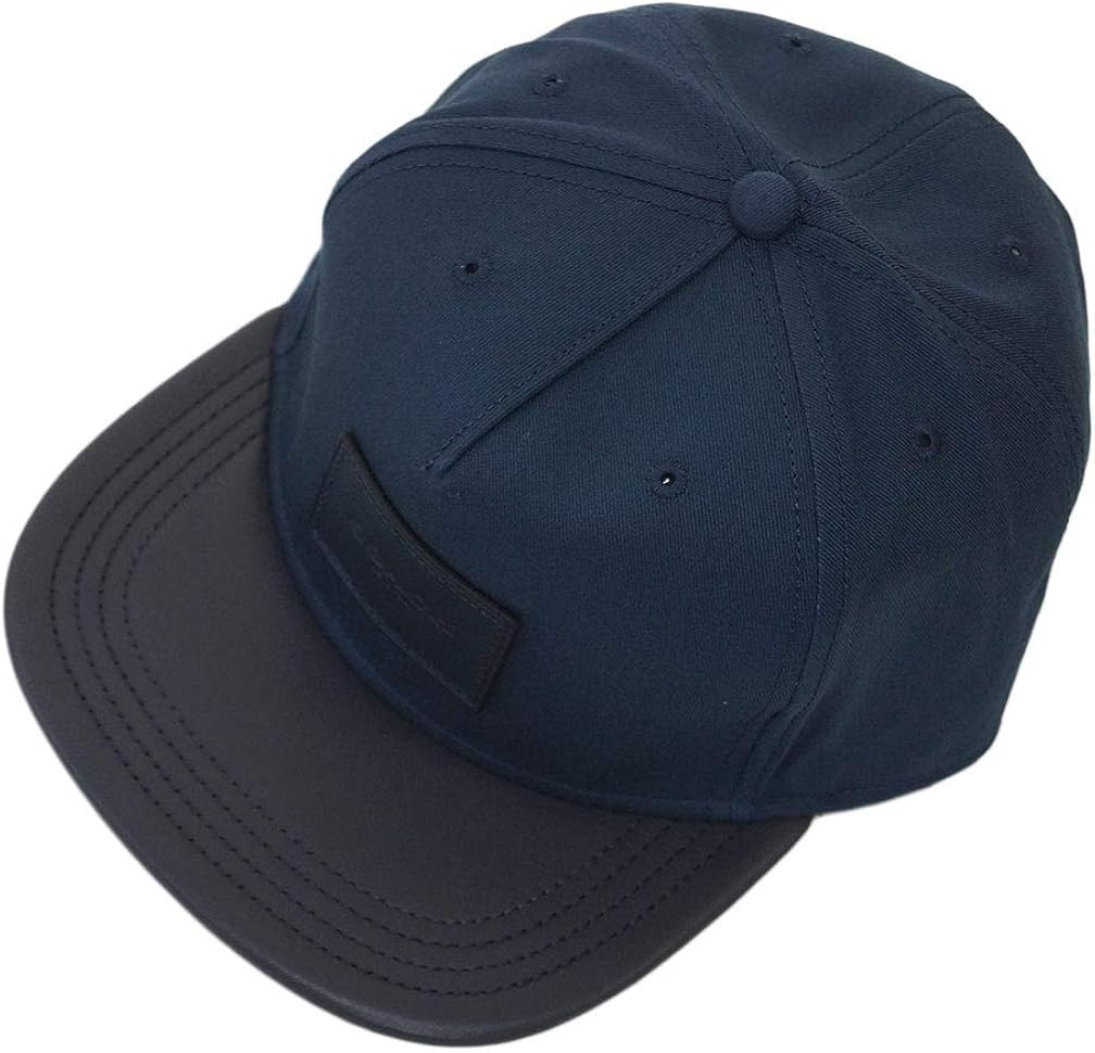 Amazon アウトレット コーチ 帽子 F De Nv Coach キャップ フラット ブリム ハット カラーブロック デニム ネイビー シューズ バッグ