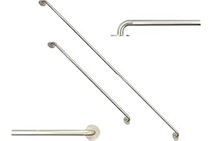 ARNORX French Door Curtain Rods - 2 Pack, Adjustable 16-28 Inch, No Drill Adhesive or Screw Mount, Nickel Brushed, 3/8" Diameter for Tier curtains