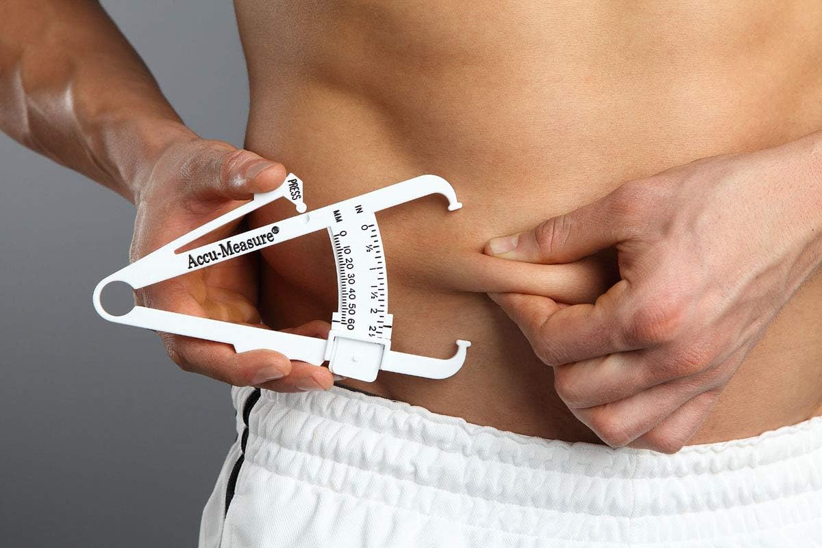 Accu-Measure Body Fat Caliper - Handheld BMI Body Fat Measurement Device - Skinfold Caliper Measures Body Fat for Men and Women: Health & Personal Care