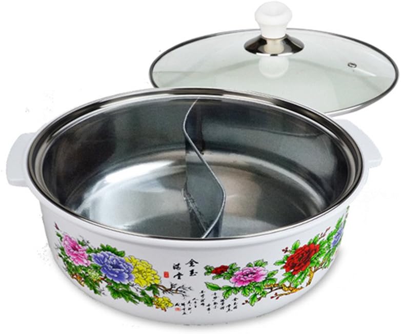 XICHENGSHIDAI Two flavors hot pot For induction cooker anti-scalding Protective sleeve Stainless steel Shabu-shabu