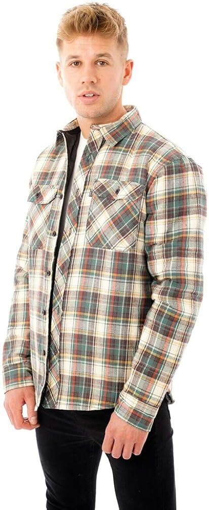 hooded fleece lined lumberjack shirt