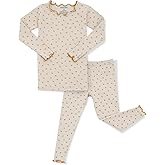 AVAUMA Baby Boy Girl Pajama Set 6M-7T Kids Cute Toddler Snug fit Flower Pattern Design Pjs Cotton Sleepwear Ruffled Shirring