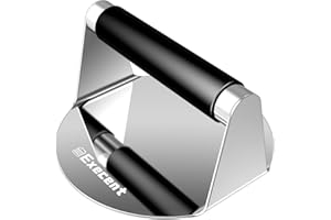 Execent Smash Burger Press 5.5" Stainless Steel - Burger & Hamburger Smasher Tool, Nonstick Cool-Touch Handle, Dishwasher Safe Grill Press for Griddle, Ground Beef