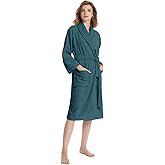 SIORO Women Cotton Terry Cloth Robes, Soft Plush Spa Bathrobe with Shawl Collar, Towel nightgrown Bath for Pool, Gym, Travel