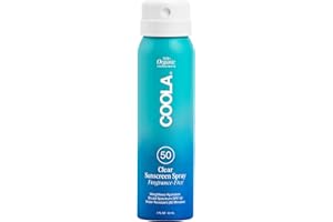 COOLA Organic Sunscreen SPF 50 Sunblock Spray, Dermatologist Tested Skin Care for Daily Protection, Vegan and Gluten Free, Fragrance Free