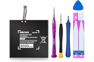 DRECHAS HAC-003 Battery 8000mAh, Upgraded Capacity New 0 Cycle Li-Polymer Replacement Battery for Nintendo Switch Console 2017 HAC-001 HAC-A-BPHAT-C0 HAC-S-JP/EU-C0 with Repair Tool Kit