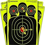 BEEWARE Targets - 12x18 ” Silhouette Reactive Splatter Targets for Shooting - for Indoor / Outdoor Ranges – Rifle – Pistol – Air Rifle - 22 – Pellet - BB Gun Practice