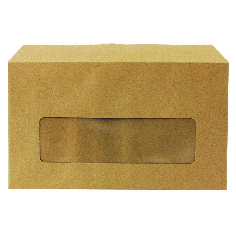 Q-Connect Envelope 89x152mm Pocket Centre Window Gummed 70gsm Manilla (Pack of 1000)