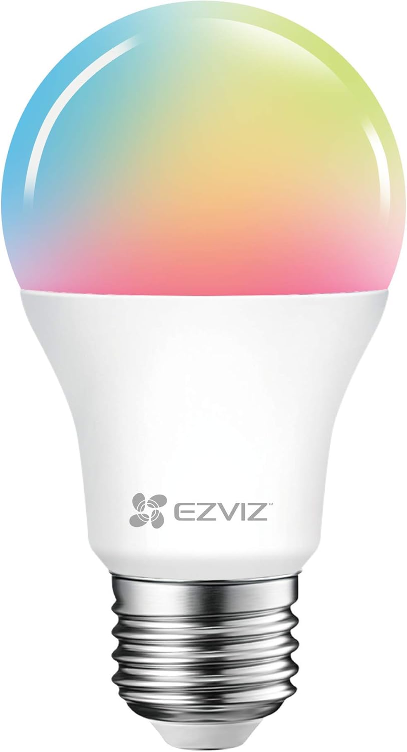 EZVIZ LB1 Colour Smart Dimmable LED Bulb with Timer Function, LED Lights with 8 Adjustable Modes, E27 Fitting, WiFi 2.4GHz