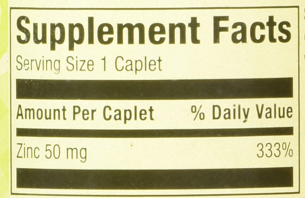 Spring Valley - Zinc 50 mg, 200 Ct: Health & Personal Care