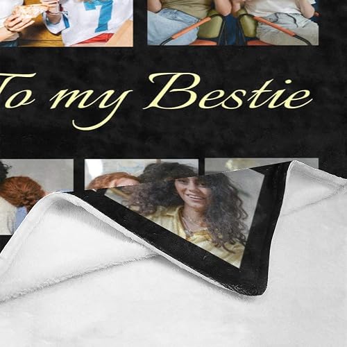 Personalized Best Friend Blanket - Custom Names & Hairstyle, Flannel Throw Gift For BFF, Christmas, Birthday