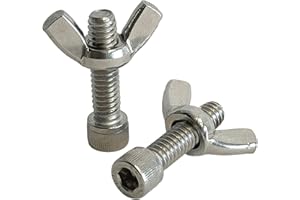 CHESTER'S CLAY Chester’s Clay - Bat Pins - Set of 2 Bolts and 2 Wing Nuts - Fits Any Standard Pottery Wheel Head and Bat - 100% Stainless Steel (1 Inch - 2 Pack)