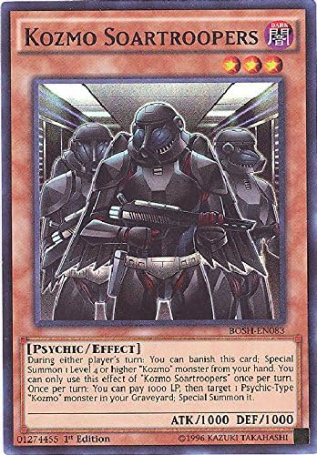 Amazon Com Yu Gi Oh Kozmo Soartroopers Bosh En0 Breakers Of Shadow Unlimited Edition Super Rare Toys Games