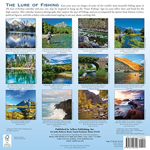 The Lure of Fishing 2020 Wall Calendar: by Sellers Publishing