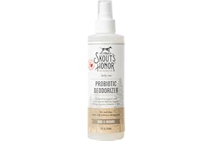 SKOUT'S HONOR Probiotic Pet Deodorizer Spray- Hydrating Daily-Use with Avocado Oil & Omega-3s, Microbiome Friendly Certiified, Paraben & Sulfate-Free, 97% Natural, 8oz, Dog of The Woods