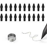20 Pcs Pen Tips Compatible with Remarkable Paper Pro Pen Tips, Replacement Tips for Marker Plus/Marker Pen, Carbon-Filled Tips/Nibs with Storage Box(Black 20-Pack)