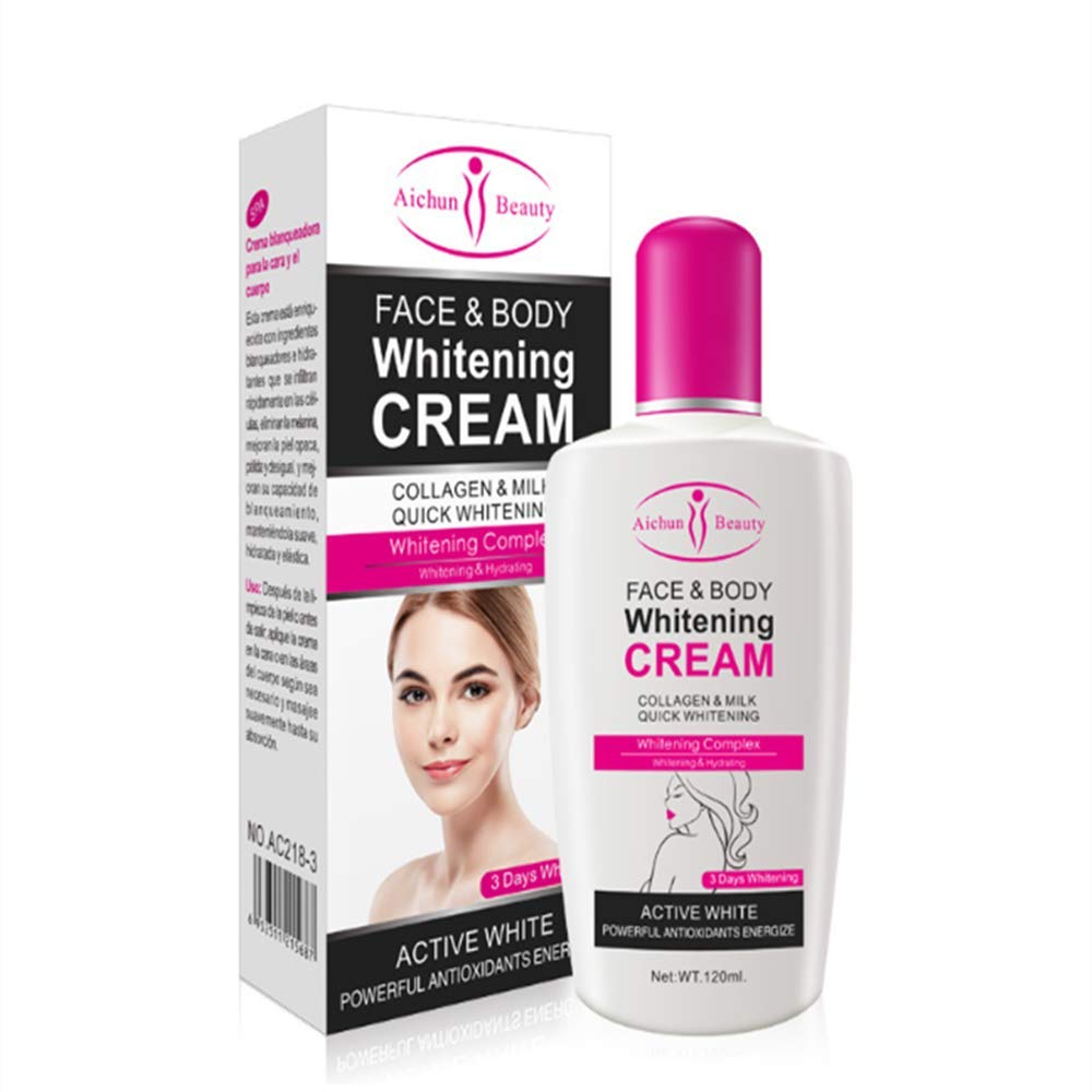 120ml Body Cream, Collagen Milk Face Body Cream Skin whitening Moisturizing Body Lotion Skin Lightening Cream Body Care