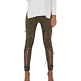 Women's Punk Rock Leggings Gothic Lace Up Bandage Skinny Sexy Slim Pants