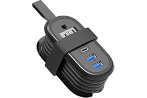 Travel Essentials BEVA Travel Power Strip with USB C Ports, Non Surge Protector Portable Outlet with 4FT Travel Extension Cord, 2 Outlets 3 USB Ports, Cruise Ship Essentials Travel Accessories