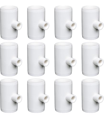 20er Pack PVC-T-Stücke Für Hühnertränken – Weiß, Verdickt, Für Nippeltränken & Automatische Wassersysteme (1/2" Slip X 1/8" FPT)