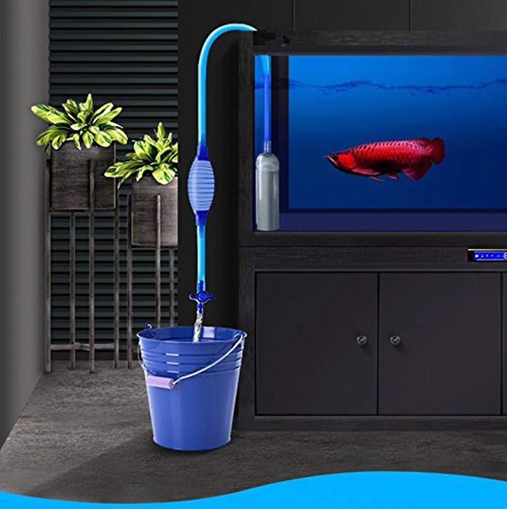 MisteSun Aquarium Fish Tank Gravel Cleaner,Siphon Vacuum Pump Gravel Cleaner Fish Tank Water Changer with Adjustable Flow Control Tape& Aquarium Fish Tank Cleaning Brush