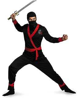 red and black ninja costume