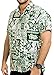 La Leela Men's Aloha Hawaiian Shirt Short Sleeve Button Down Casual Beach Party Green