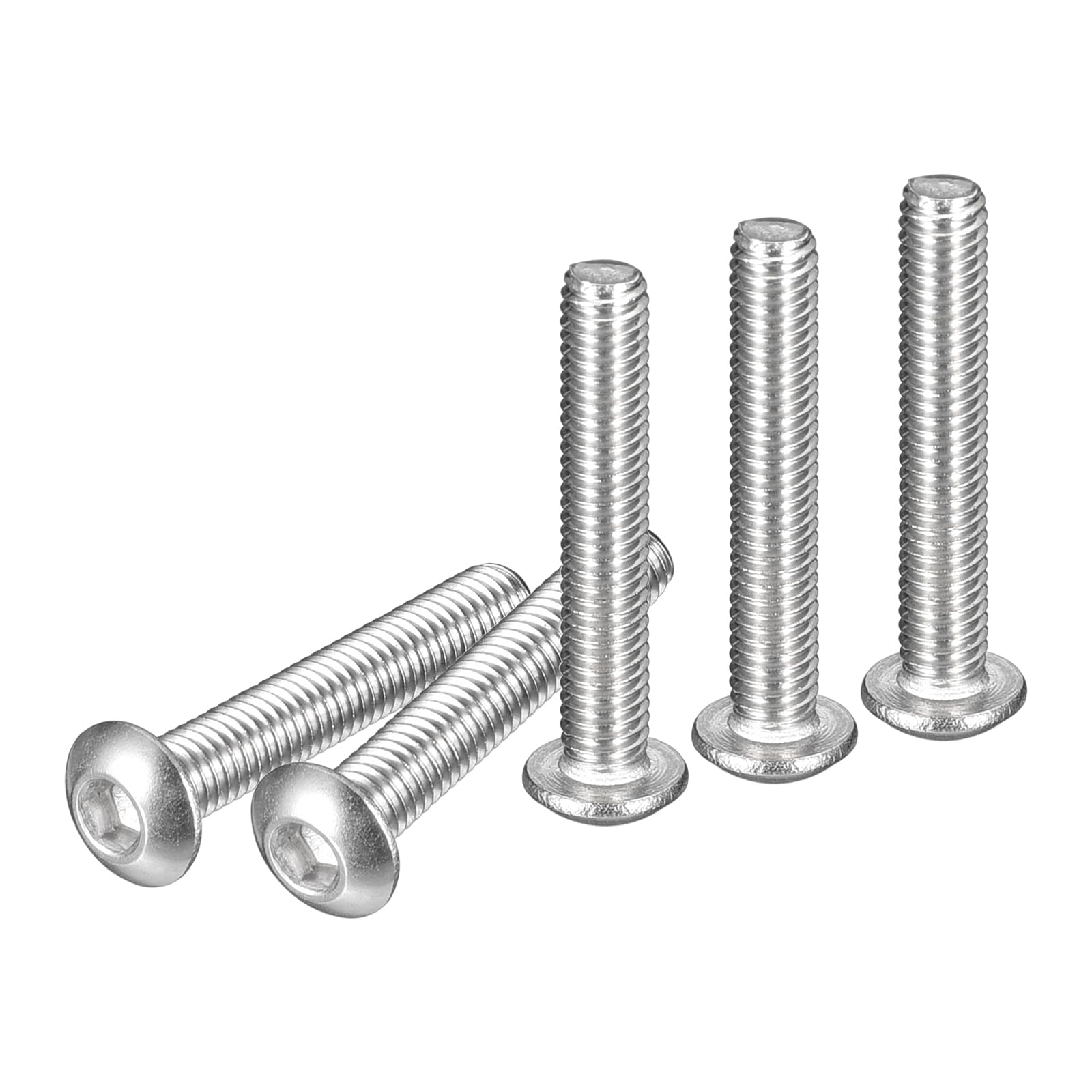 DTGN M3-0.5x18mm Button Head Socket Cap Screws - 100Pack - Good for Machine - 304 Stainless Steel 18/8 - Hex Drive Full Thread Fasteners — image 1