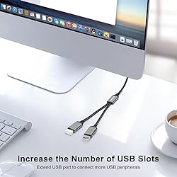AIYEEN USB Splitter Cable, USB A Splitter 1 in 2