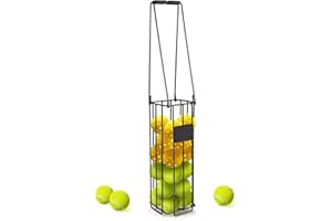 ChimimeDecor Tennis Ball Hopper Basket, Pickleball & Tennis Ball Collector with Handle, Ball Bucket Carrier Gatherer Picker H