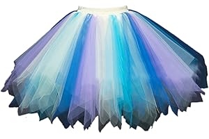 Honeystore Women's Short Vintage Ballet Bubble Puffy Tutu Petticoat Skirt
