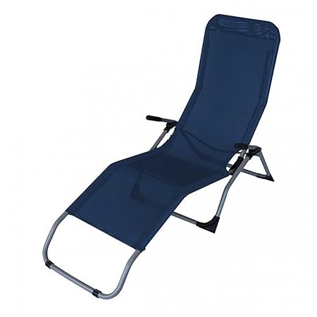 Gartenmoebel Gesundheitsliege Sylt blau faltbar Stahl + Kunstgewebe Gartenliege Sonnenliege