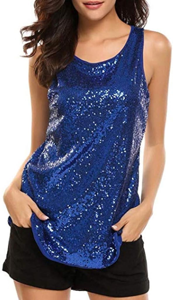 FNKDOR Summer Women Sexy Dance Performance Bar Shimmer Glam Sequin