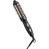 Lafesro Thermal Brush, MINI & Tiny 1 Inch Ionic Heated Round Brush for Smooth Style, Tourmaline Ceramic Cepillo para Pelo for Short to Medium Hair, Adjustable Temperature, Dual Voltage, Compact-Size