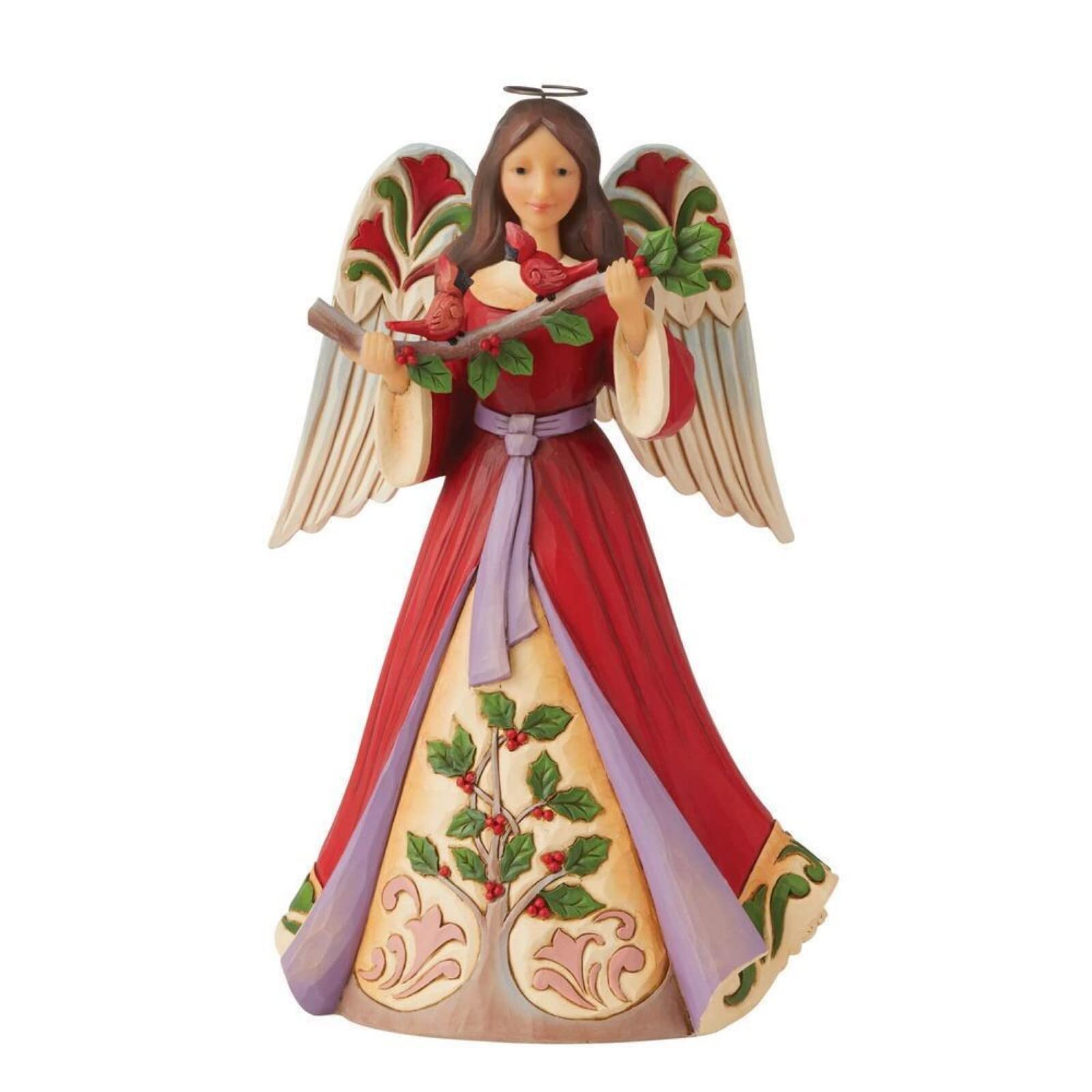 Enesco Jim Shore Heartwood Creek Christmas Angel with Cardinals Figurine