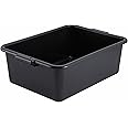 Winco Bus Box Dish Tub for Restaurants, 7", Black