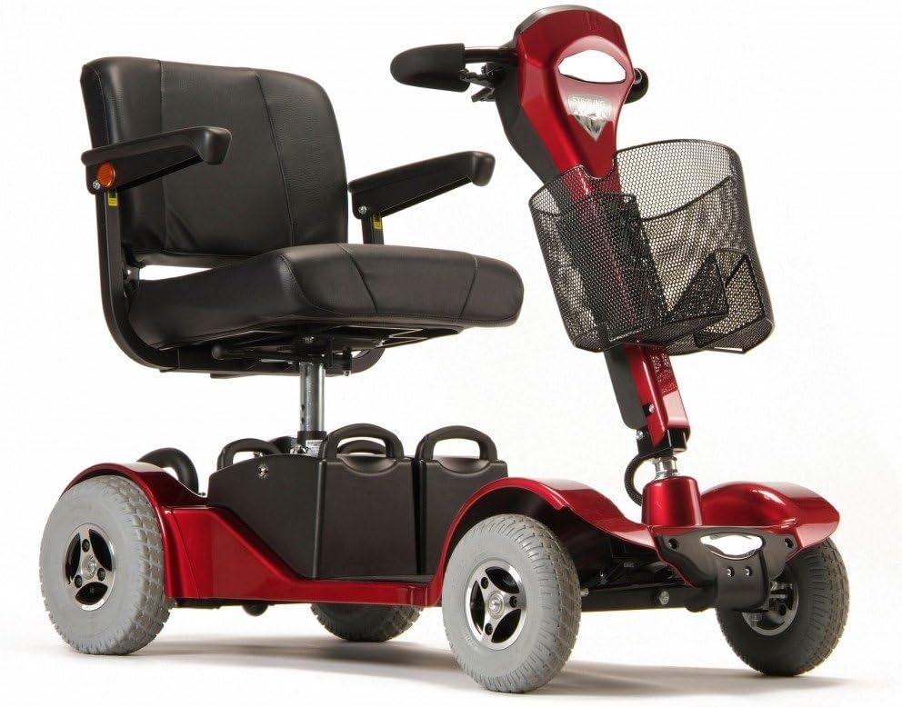 Sterling Sapphire 2 Travel Mobility Scooter - 19 Miles Range and disassembles (Red)