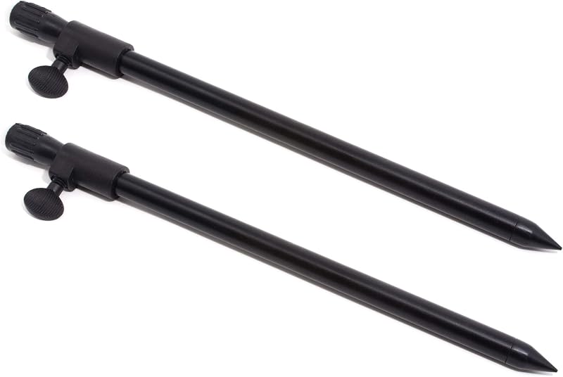 Phoxinus Bank Sticks 2 Pack Black Telescopic 30-50cm For Fishing